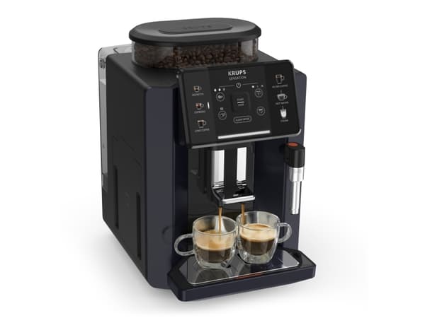 Krups Sensation EA910B, Espressomaskin, 1,7 l, Kaffe bønner, Innebygd kaffekvern, 1450 W, Sort, Blåbær