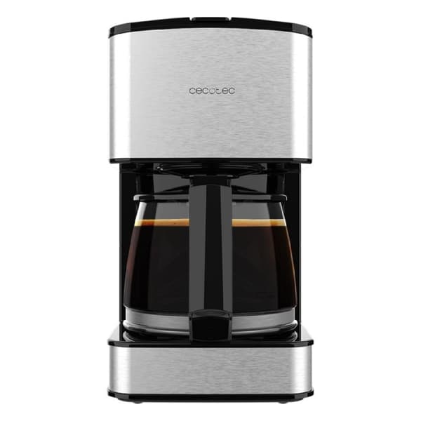 Cecotec Drip-coffee machine for 6 cups, with stainless-steel finish and aroma enhancer.