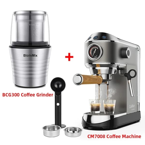 Espressokaffebryggare, Automatisk 20 Bar Tryck, Ångskummande Varmestav för Mjölk, CM7008 N BCG819, EU