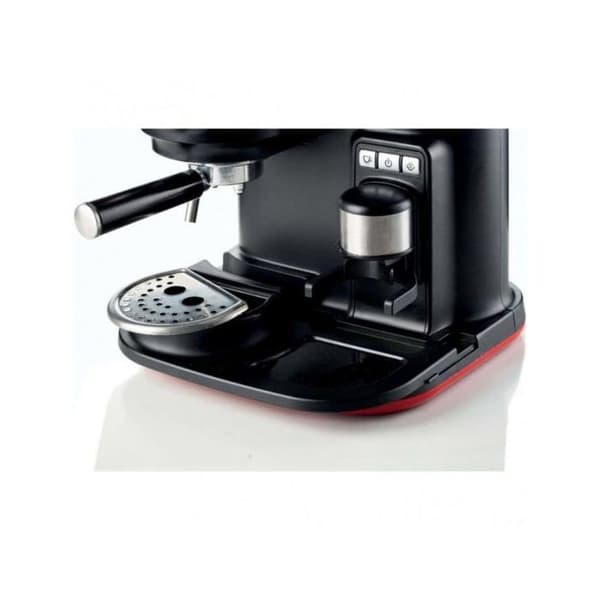Moderna espressomaskin - ARIETE - Röd och svart - 15 barer - Malet kaffe - 800 ml