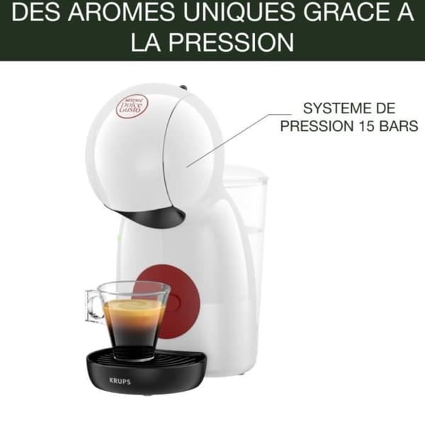 KRUPS Nescafé Dolce Gusto Multidrink kaffemaskin, Ultrakompakt, Intuitiv, Piccolo XS vit YY5218FD