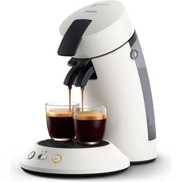 Philips CSA210/11 SENSEO ORIGINAL+ kaffemaskin för kapsel, Aromabooster, Intensitetsväljare, 1 eller koppar, Titanvit