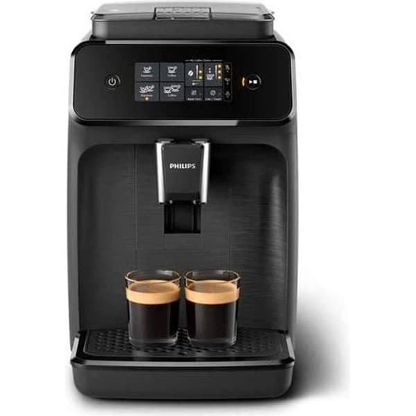 PHILIPS EP1200 bönespressomaskin - Matt Svart - Med kvarn - 2 drinkar - Pekskärm - AquaClean
