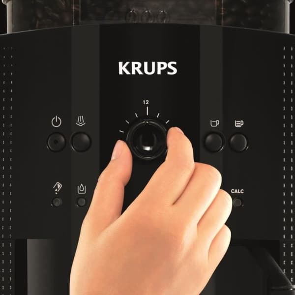 Expresso med kvarn Krups YY4540FD ESSENTIAL Svart + 1 Starbucks kaffepaket
