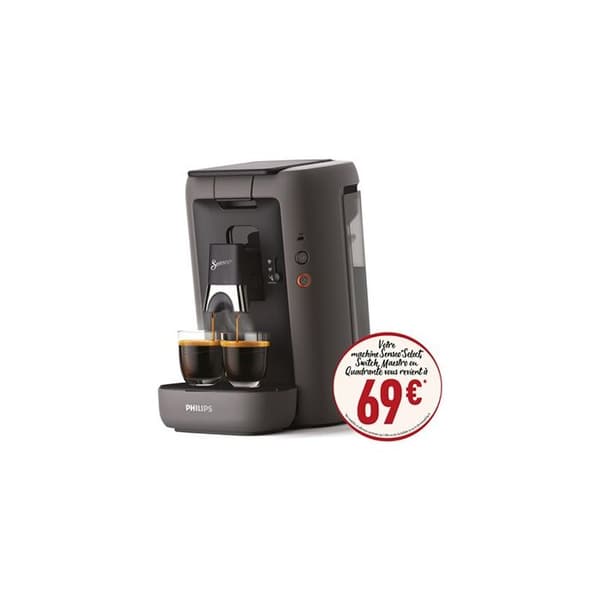 Kaffebryggare med kapslar - Philips - CSA260/61 - Behållare 1,2 l - Svart - Tillverkarens garanti