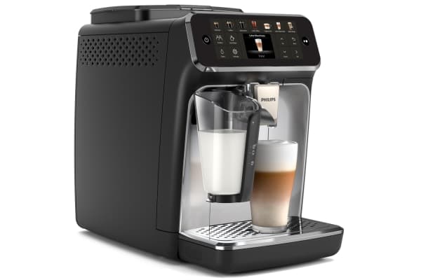 Philips Series 4400 EP4446 - Automatisk kaffemaskin med melkeskummer - 15 bar - svart / sølv