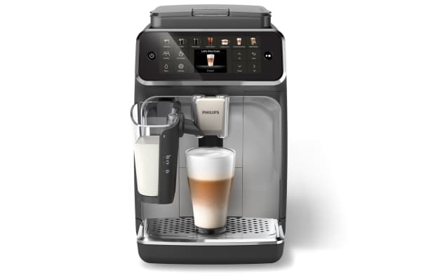 Philips Series 4400 EP4446 - Automatisk kaffemaskin med melkeskummer - 15 bar - svart / sølv