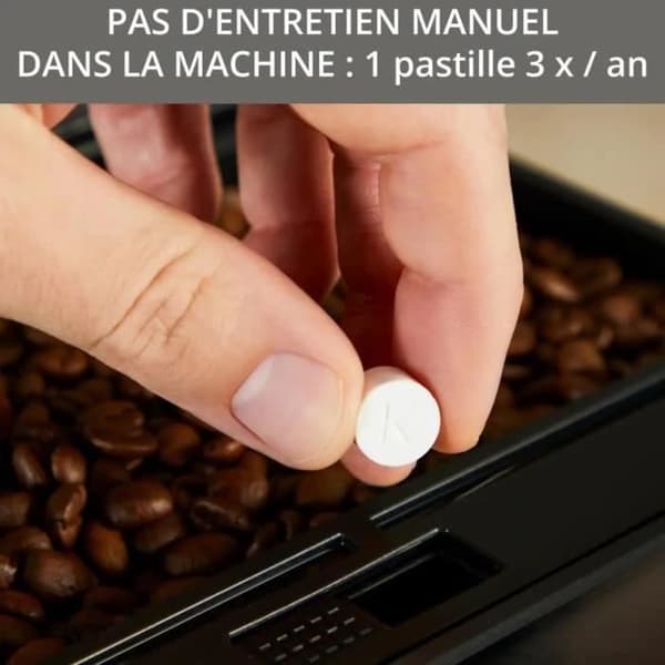 KRUPS kaffebönmaskin, 1,7 l, espressomaskin, ångmunstycke för cappuccino, 2 koppar samtidigt, Essential YY8125FD