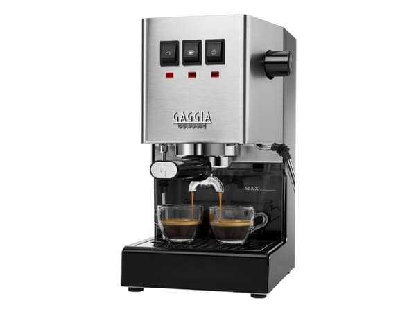 Gaggia Classic E24 RI9481/11 - Kaffemaskin med mjölkskummare - 15 bar - borstat rostfritt stål