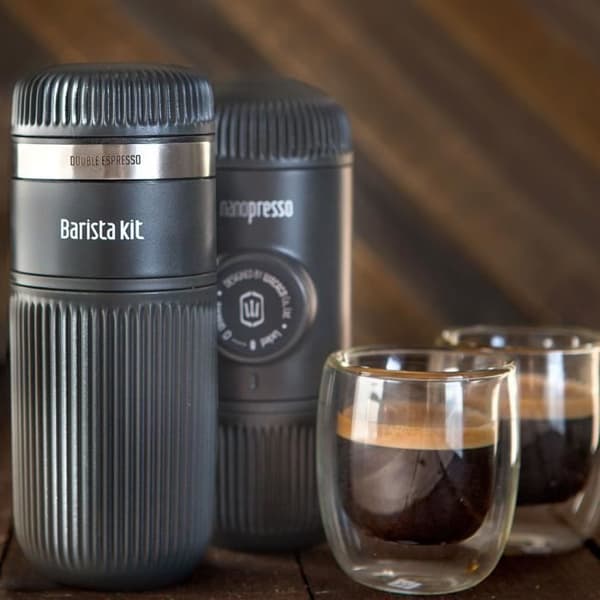 Bärbar kaffemaskin - WACACO - Nanopresso - Espresso - 18 bar tryck - Malet kaffe