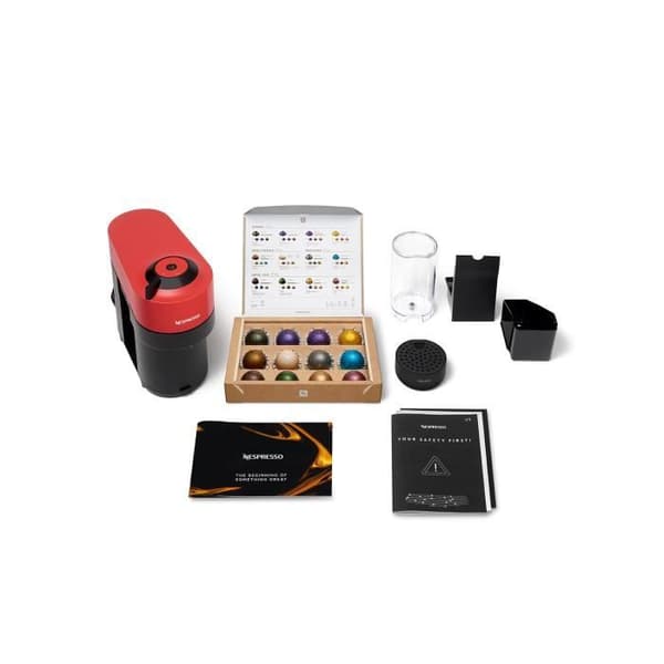 KRUPS NESPRESSO VERTUO POP kaffemaskin Red Espresso kapsel kaffebryggare YY4888FD