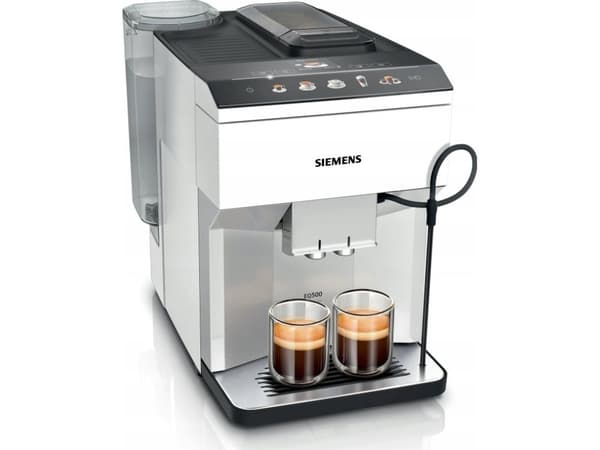 Siemens EQ.500 classic TP515R02 - Automatisk kaffemaskin med melkeskummer - 15 bar - hvitt / lys sølv