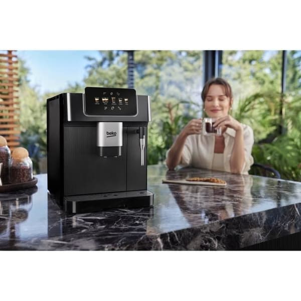 Kaffemaskin med kvarn - BEKO - CEG7302B - 1350 W - 19 barer - Svart