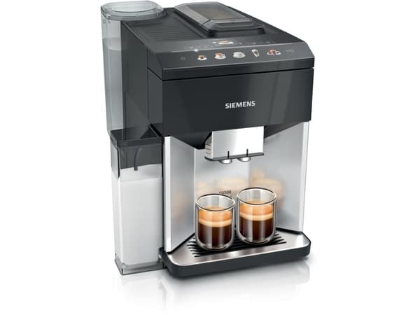 Siemens EQ.500 integral TQ513D01 - Automatisk kaffemaskin med melkeskummer - 15 bar - dagslys sølv/piano sort