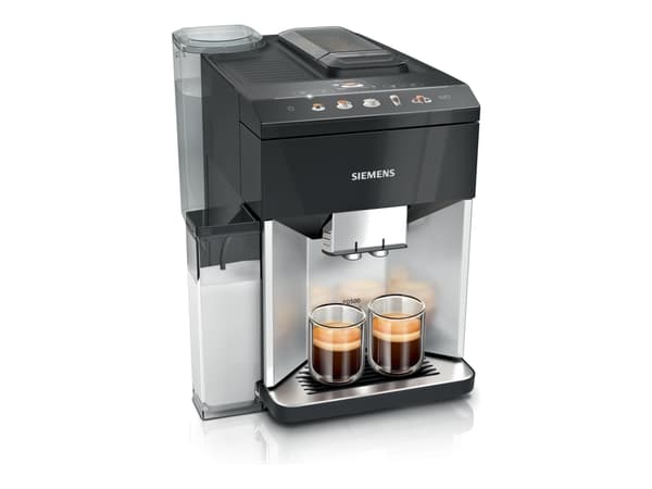 Siemens EQ.500 integral TQ513D01 - Automatisk kaffemaskin med melkeskummer - 15 bar - dagslys sølv/piano sort