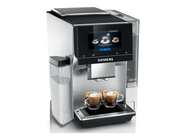 Siemens EQ.700 integral TQ715R03 - Automatisk kaffekokare med mjölkskummare - 19 bar - rostfritt stål Siemens EQ.700 integral TQ715R03 - Automatisk kaffekokare med mjölkskummare - 19 bar - rostfritt stål