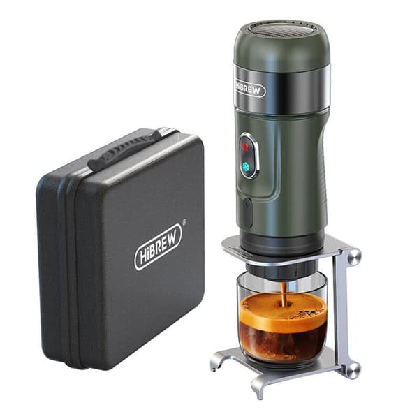 Bärbar 3-i-1 kaffebryggare med fodral HiBREW H4B_GN