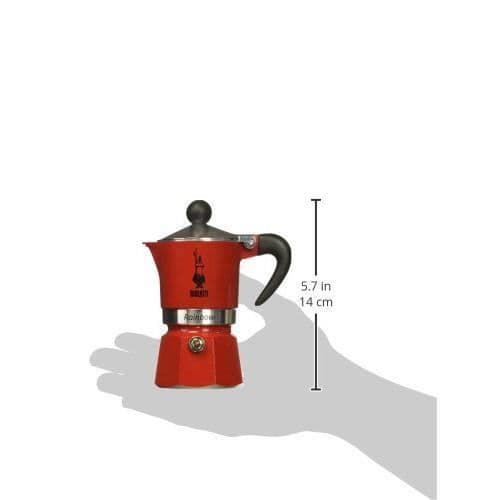 Bialetti 4961 - KVM SWITCH - Espressomaskin för kopp, aluminium, röd, 30 x 20 x 15 cm