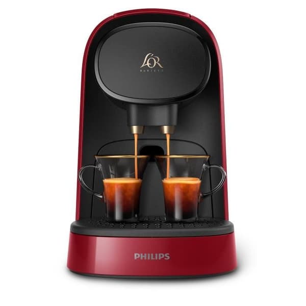 PHILIPS L'Or Barista LM8012/51 dubbel espressokapsel kaffemaskin - Röd + 9 kapslar