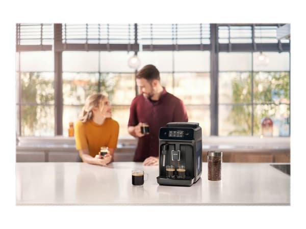 Philips Series 1200 EP1220 - Automatisk kaffemaskin med melkeskummer - 15 bar - mattsvart