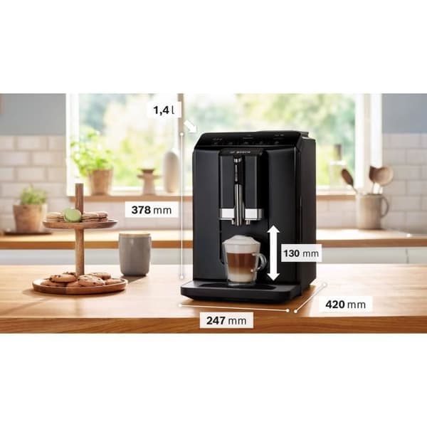 Espressokvarn kaffemaskin - BOSCH - TIE20119 Serie 2 - 1300 W - 250 g bönor - 1,4 L - Svart