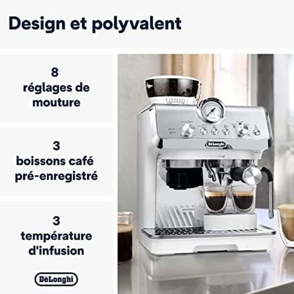 Espressomaskin - DE'LONGHI - La Specialista Arte EC9155.W - 15 bar - Kaffegryn - Vit