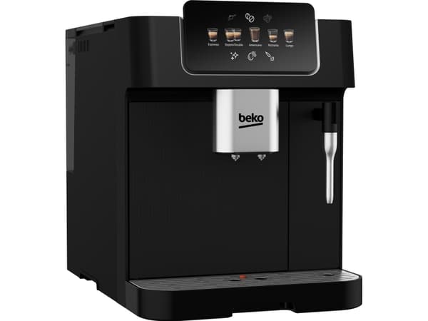 Beko CEG7304B, Espressomaskin, 2 l, Kaffe bønner, Innebygd kaffekvern, Sort, Sølv