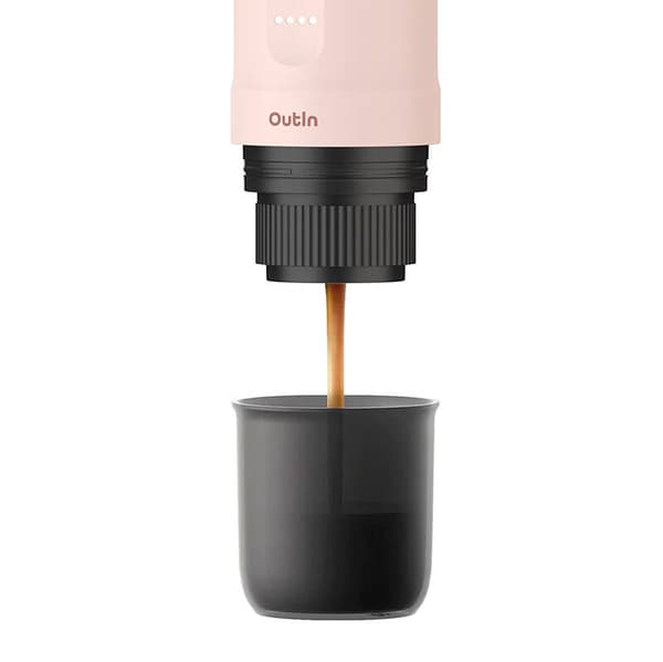 Outin Nano 7500mAh bærbar kaffetrakter (rosa) - BCRF Limited Edition
