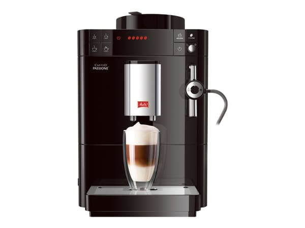 Melitta CAFFEO Passione - Automatisk kaffekokare med mjölkskummare - 15 bar - svart