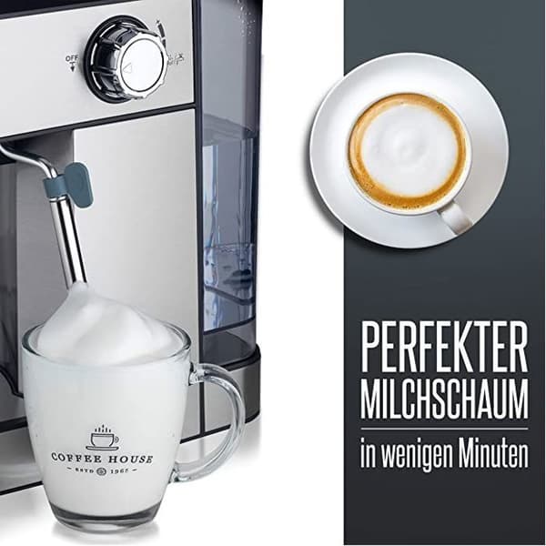 20 bars tryck espressomaskin med mjölkskummare 1,6 L tank
