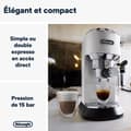 Miniatyrbild 3 av 6: Klassisk espressomaskin - DELONGHI EC 685.W Dedica Style - Vit