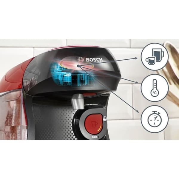 Multidryck kaffemaskin - BOSCH - TASSIMO - T10 Happy röd - 1400 W