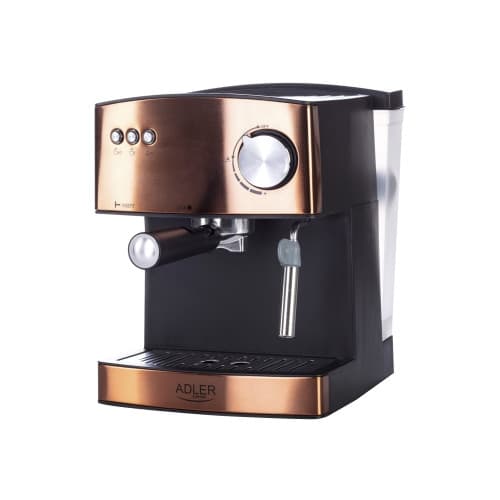 Adler AD 4404 - kaffemaskin med mjölkskummare - 15 bar