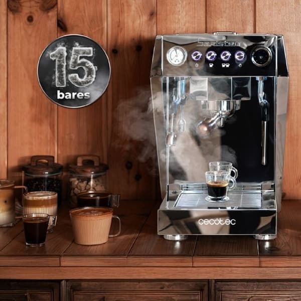 Espressomaskin - Baristeo - Brava - 15 bar - Vattentank 2,5L - Malet kaffe