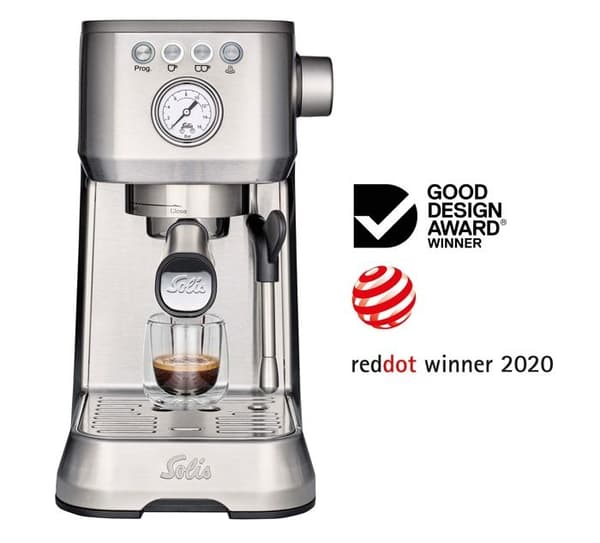 Espressomaskin - SOLIS - Barista Perfetta Plus 1170 - Mjölkskummare - Rostfritt stål - 16 barer