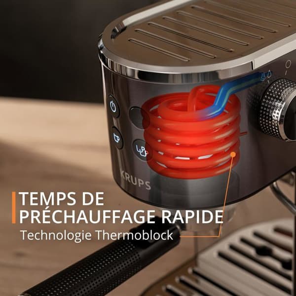 Maskin för espressokaffe med kvarn Krups - XP444G