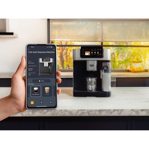 Kaffemaskin med kvarn - BEKO - CEG7348X - 1350 W - 250g bönor - Svart / Silver