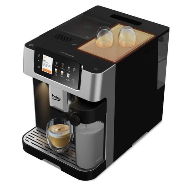 Kaffemaskin med kvarn - BEKO - CEG7348X - 1350 W - 250g bönor - Svart / Silver