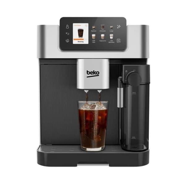 Kaffemaskin med kvarn - BEKO - CEG7348X - 1350 W - 250g bönor - Svart / Silver