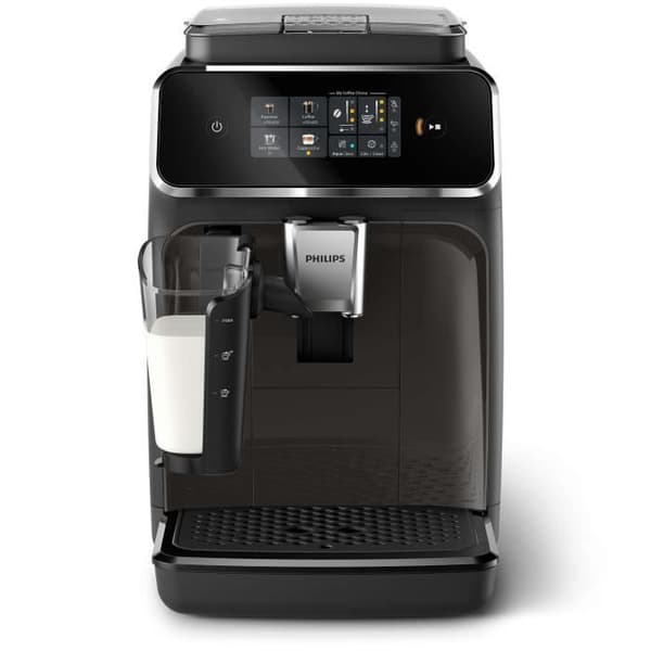 Philips 2200-serien helautomatisk kaffemaskin, 2 kaffeinställningar, mjölkskummare, svart (EP2334/10)