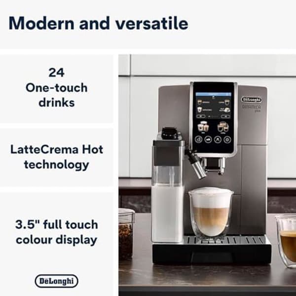 Automatisk kaffemaskin - DE'LONGHI - Dinamica Plus ECAM 380.95.TB - 1,8 L - 15 bar - LatteCrema