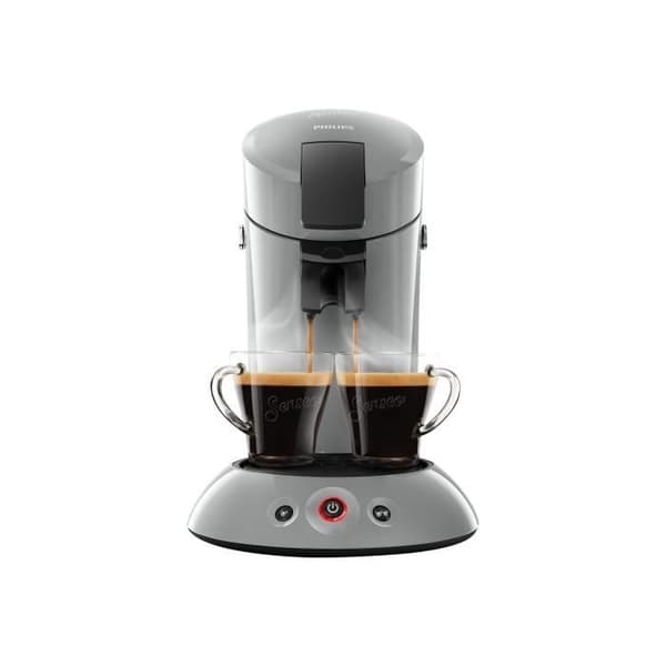 Philips Senseo® Original kaffemaskin, mjölkskummare, crema plus-teknik, 2 koppar åt gången, grå (HD6553/70)