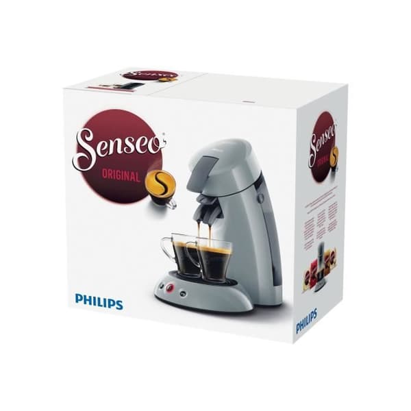 Philips Senseo® Original kaffemaskin, mjölkskummare, crema plus-teknik, 2 koppar åt gången, grå (HD6553/70)