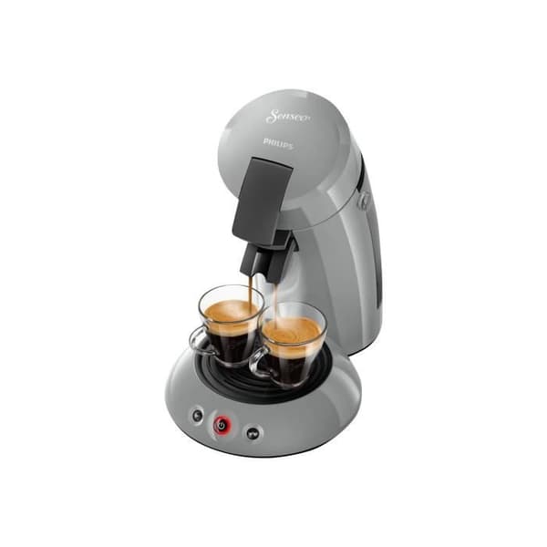 Philips Senseo® Original kaffemaskin, mjölkskummare, crema plus-teknik, 2 koppar åt gången, grå (HD6553/70)