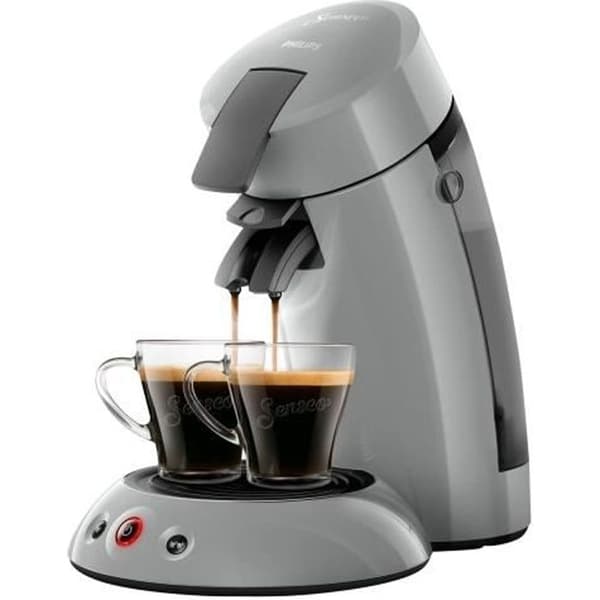 Philips Senseo® Original kaffemaskin, mjölkskummare, crema plus-teknik, 2 koppar åt gången, grå (HD6553/70)