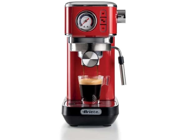 Ariete 1381/33, Espressomaskin, 1,1 l, Kaffekuddar, Malat kaffe, 1300 W, Röd