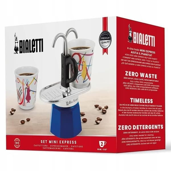 Bialetti MINI EXPRESS Kandinsky kaffemaskin 90 ml 2 koppar