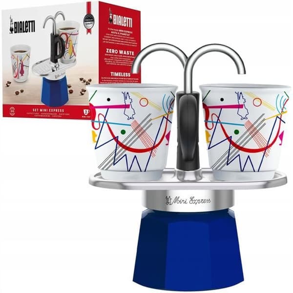 Bialetti MINI EXPRESS Kandinsky kaffemaskin 90 ml 2 koppar