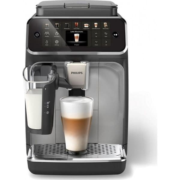 Espresso med Philips LatteGo Series 4400 EP4446 70 kvarn - Svart - 15 bar - Kaffebönor - 1,25L
