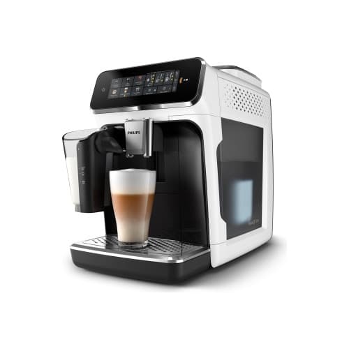 Philips 3300 series EP3343 - automatisk kaffekokare med mjölkskummare - 15 bar - white/shiny black